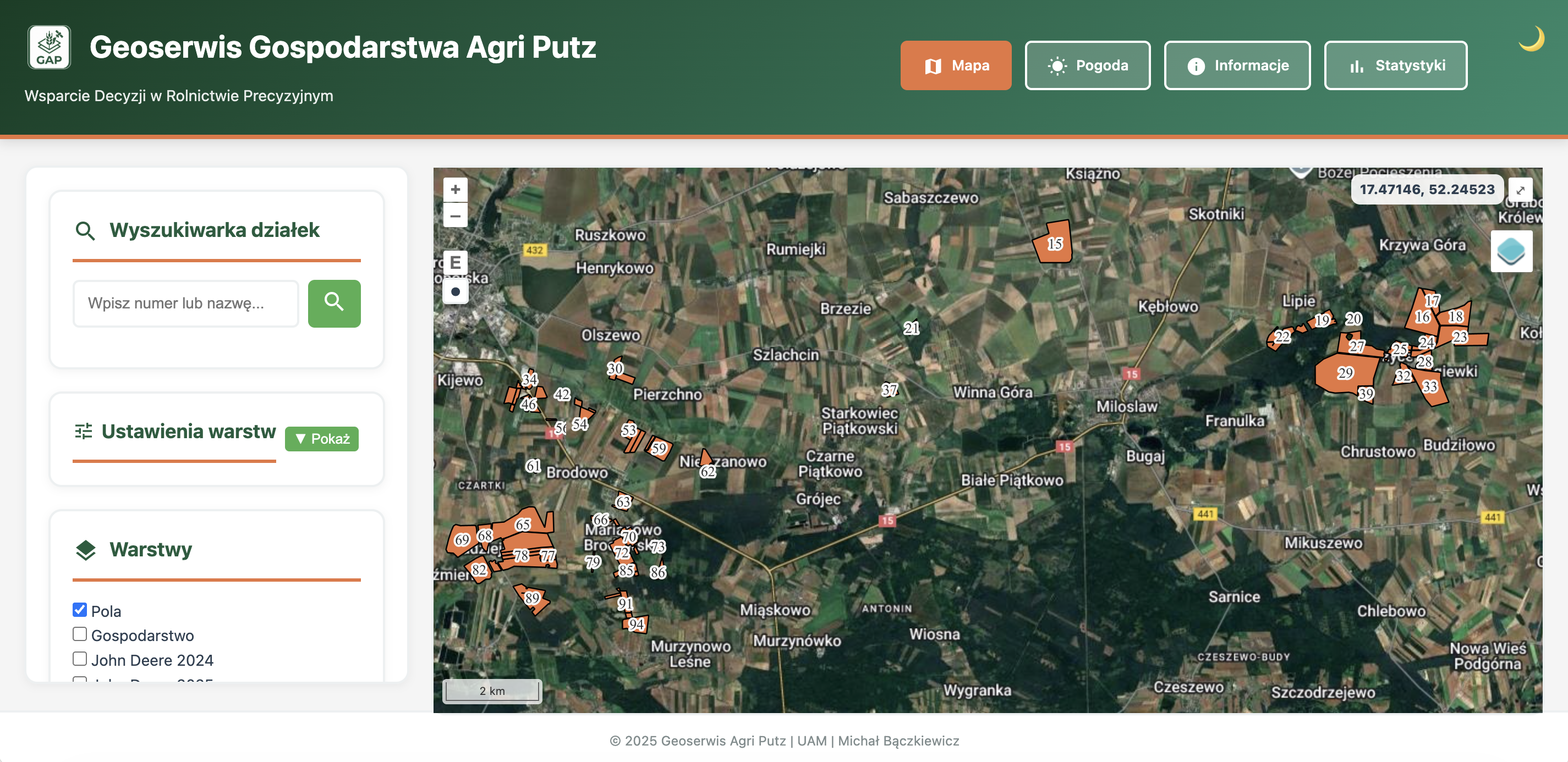 Interfejs Geoserwisu